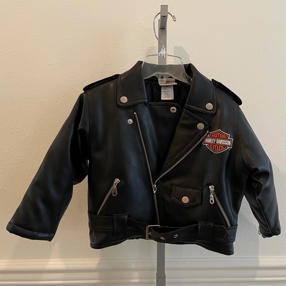 Harley-Davidson Other - Harley Davidson Faux Leather Full Zip Jacket 4T